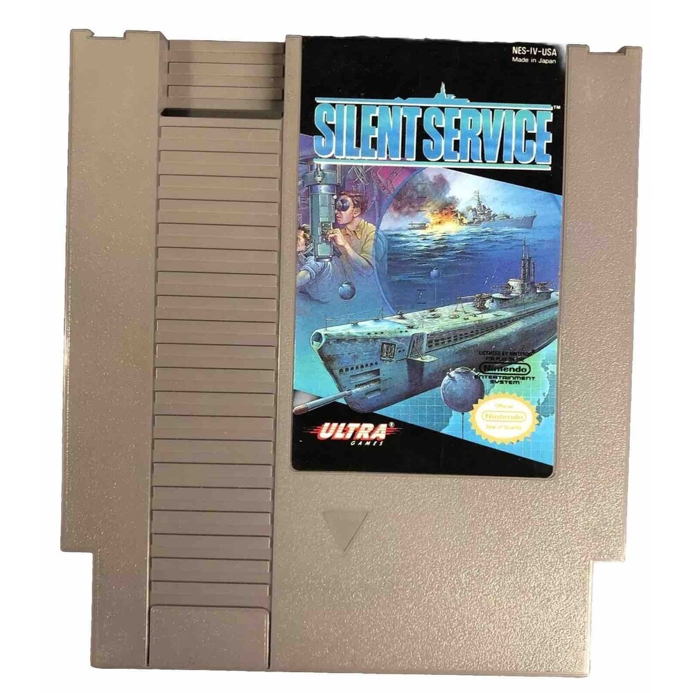 Silent Service Nintendo NES Authentic Game Cartridge Loose Ultra Games Tested